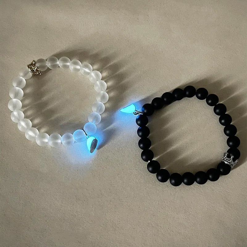 2pcs Handmade Crown Beaded Charms Bracelet